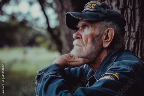 Alone with his thoughts, the old veteran reflected on his experiences.