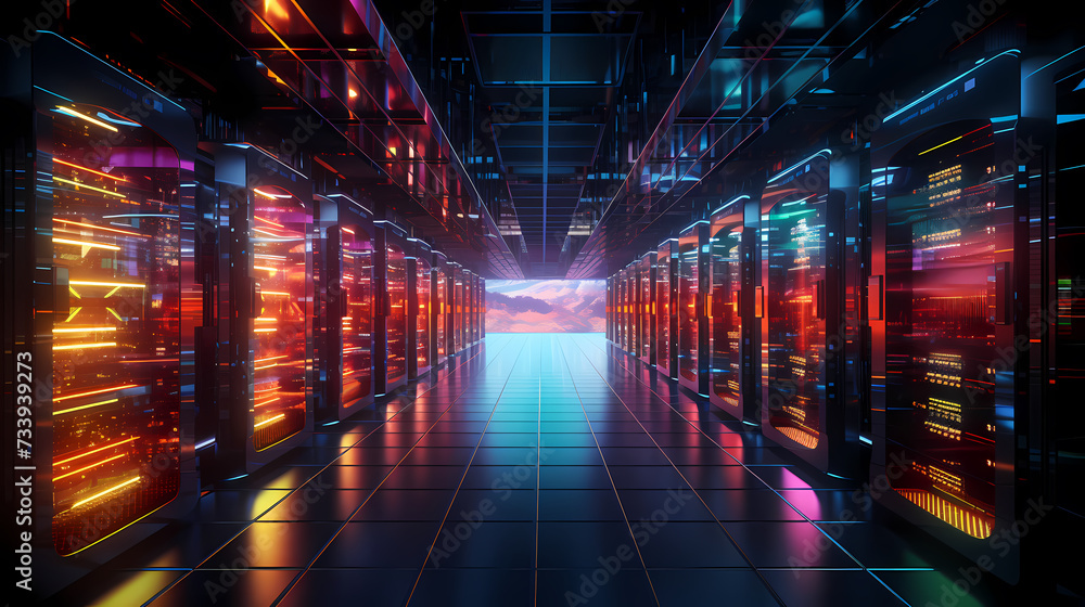 Data center server room Data center server room