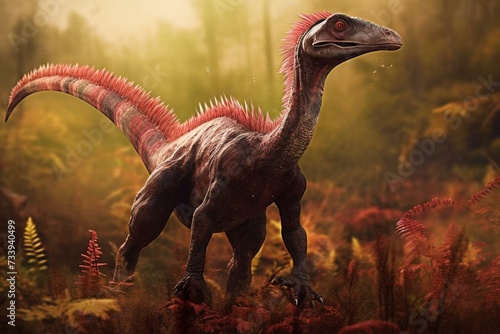 A depiction of an Austoraptor dinosaur. Generative AI © Ethan