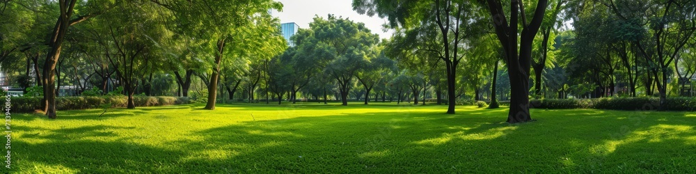 City park panorama,  capturing the beauty of nature within an urban environment