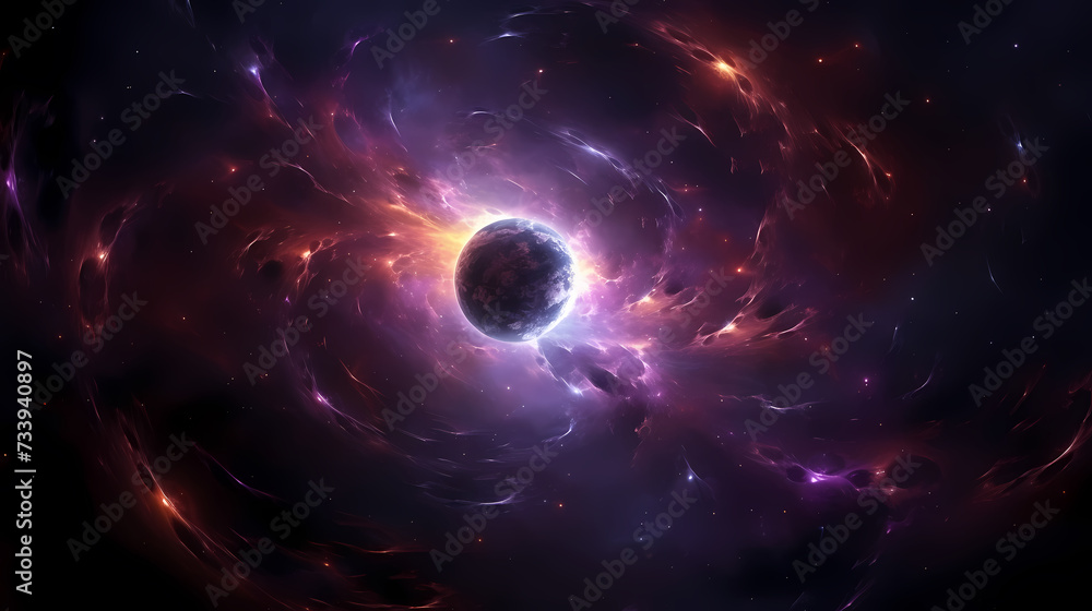 Obraz premium Explore the universe and decipher endless interstellar mysteries