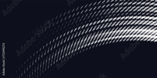 titik titik abstrak terhubung dengan garis gradien dan desain garis gelombang rumit estetika, konsep teknologi koneksi data besar. ilustrator vektor photo