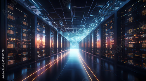 Wallpaper Mural Data center server room Torontodigital.ca