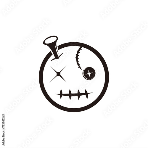 voodoo mascot logo design vector with modern illustration concept style for badge