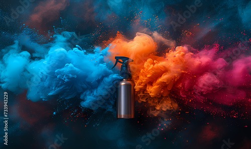 Bright multicolored smoke clouds. Abstract background and wallpaper.