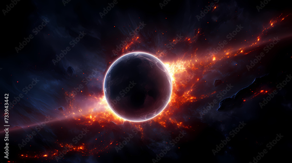 Obraz premium Explore the universe and decipher endless interstellar mysteries