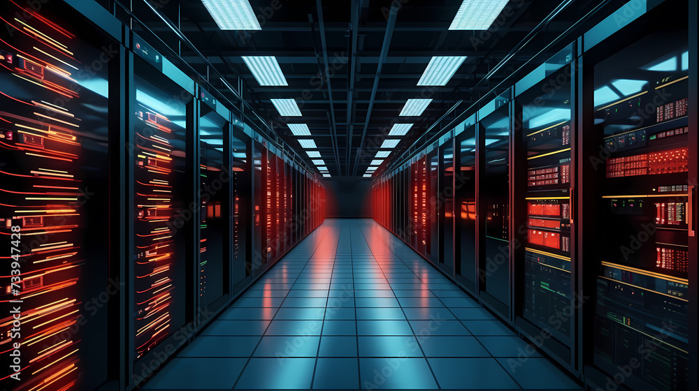 Fototapeta premium Data center, the core hub of the digital era