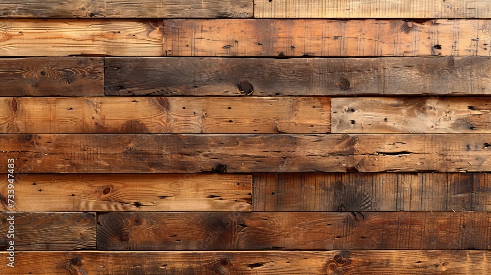 Naklejka premium Reclaimed Weathered Wood Plank Wall Texture