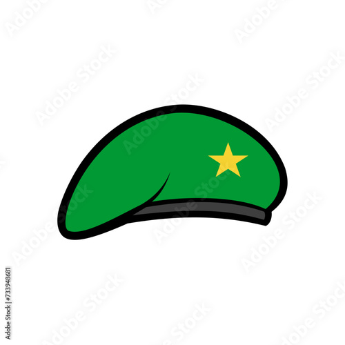 Military beret icon. Vector image