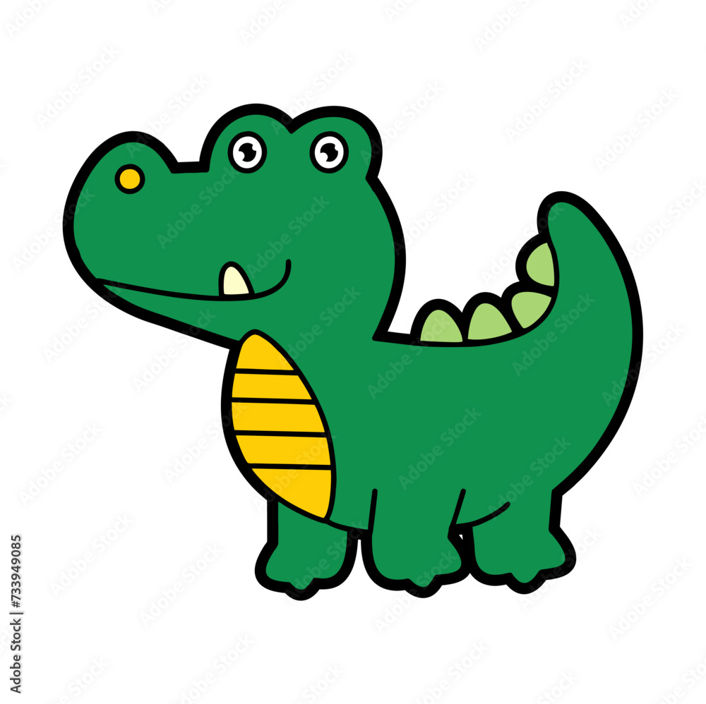 crocodile cartoon animal. Vector image crocodile cartoon animal. Vector image