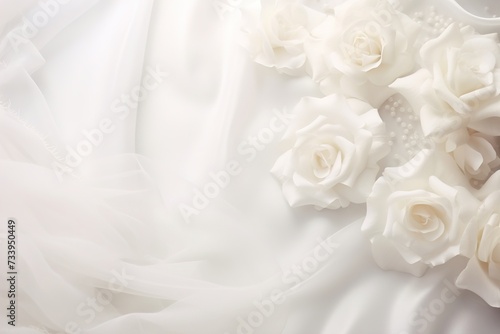 wedding background with flowers, place for text, delicate tones, aesthetic