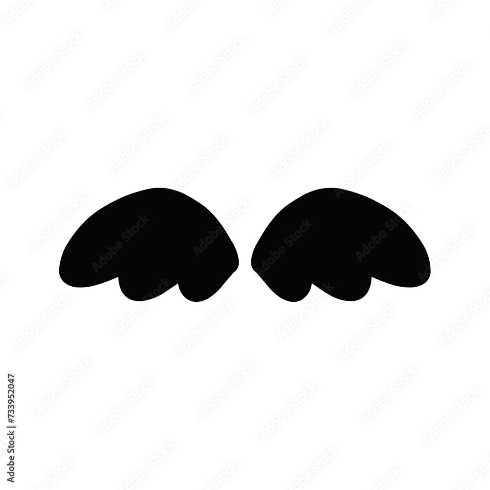 illustration of a black Cupid Angel Flying Wing Vector Little illustration of a black Cupid Angel Flying Wing Vector Little