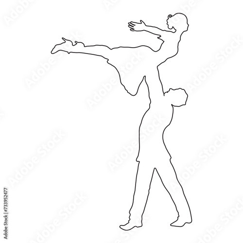 person in dance a pose 