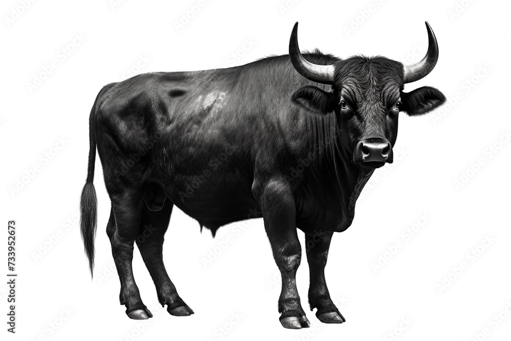 Black bull cow on transparent background PNG image Black bull cow on transparent background PNG image