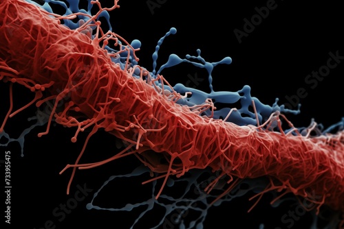 Electron microscopy of blood vessel 