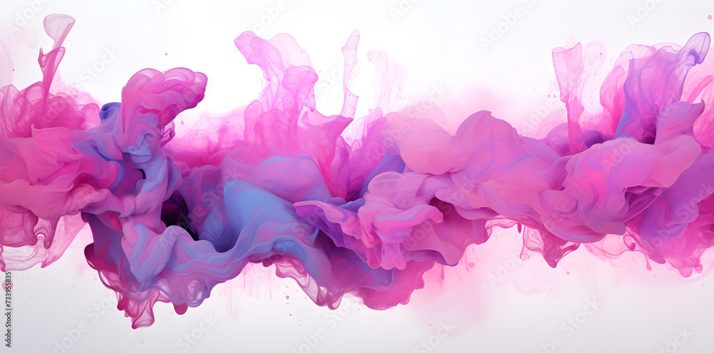 Pink and purple splashes under water abstract wavy background Pink and purple splashes under water abstract wavy background