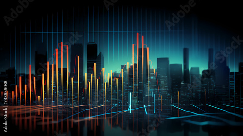 Stock market information technology concept illustration, illustration that can be used to analyze financial statements © Derby