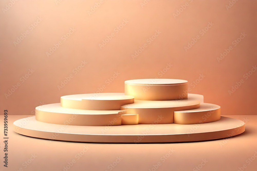3d render of vector abstract background. Podium for show product. Blank scene showcase mockup with empty round stage 3d render of vector abstract background. Podium for show product. Blank scene showcase mockup with empty round stage