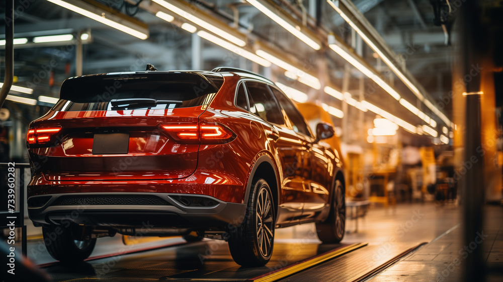Automated futuristic electric cars factory production line Assembly Line Manufacturing High-Tech Green Energy Electric Vehicles. Automatic Construction Automated futuristic electric cars factory production line Assembly Line Manufacturing High-Tech Green Energy Electric Vehicles. Automatic Construction