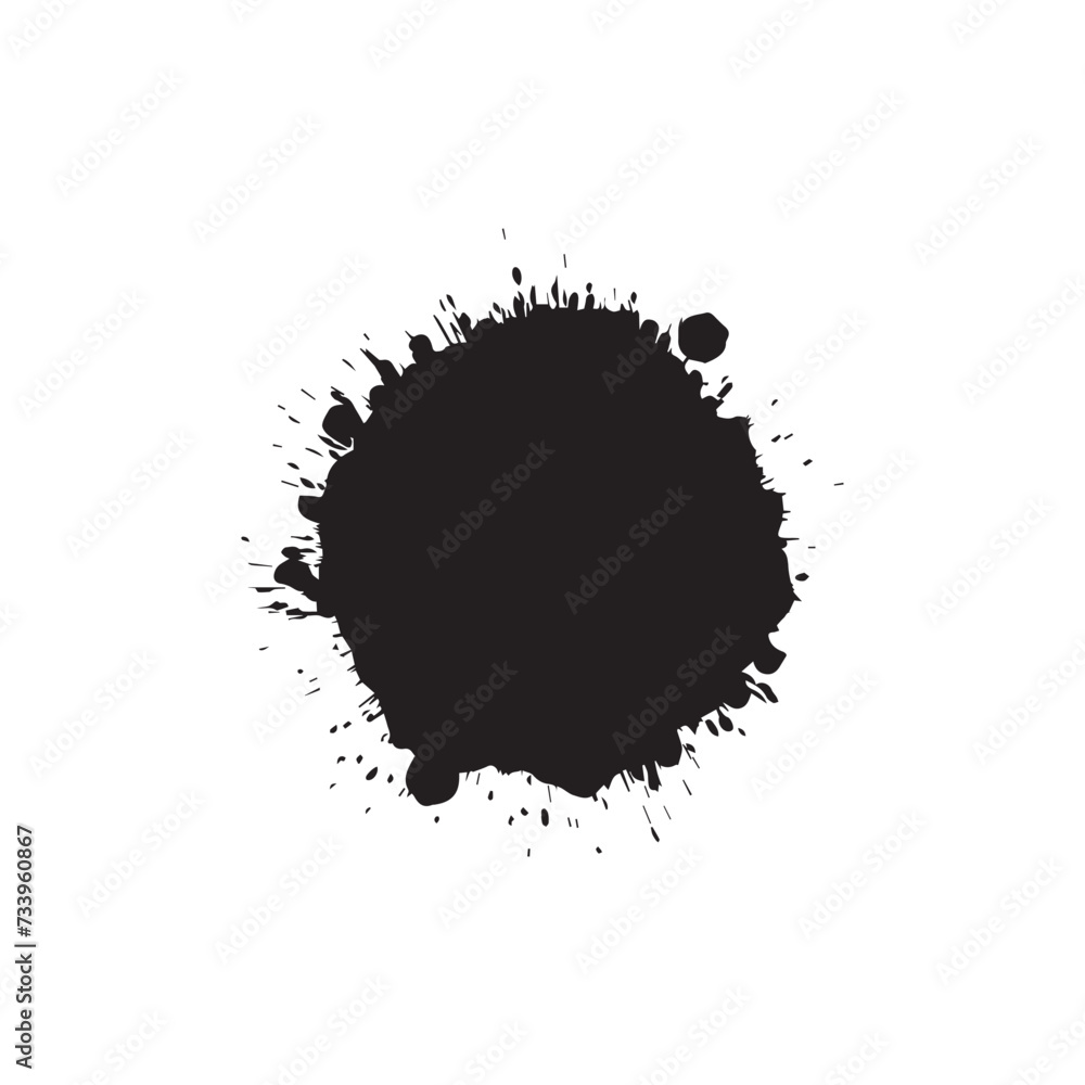 Brush circles round shape Stock black color design. Brush circles round shape Stock black color design.