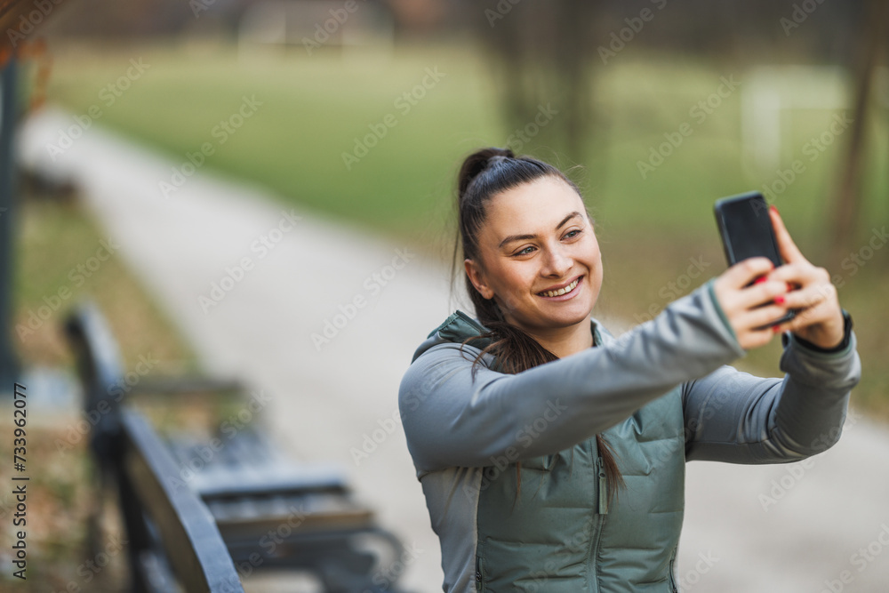 Woman Taking Selfie With Cell Phone
