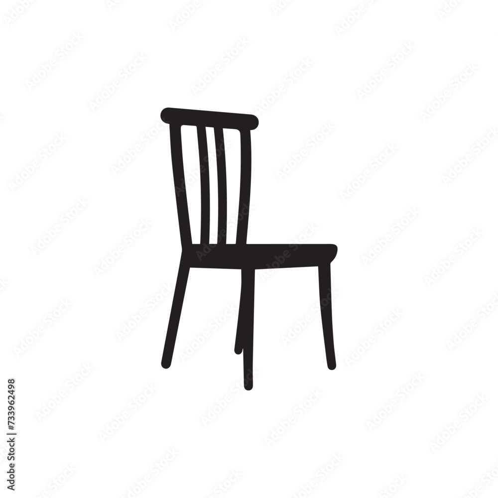Chair icon. Vector illustration. Isolated on white background. Chair icon. Vector illustration. Isolated on white background.