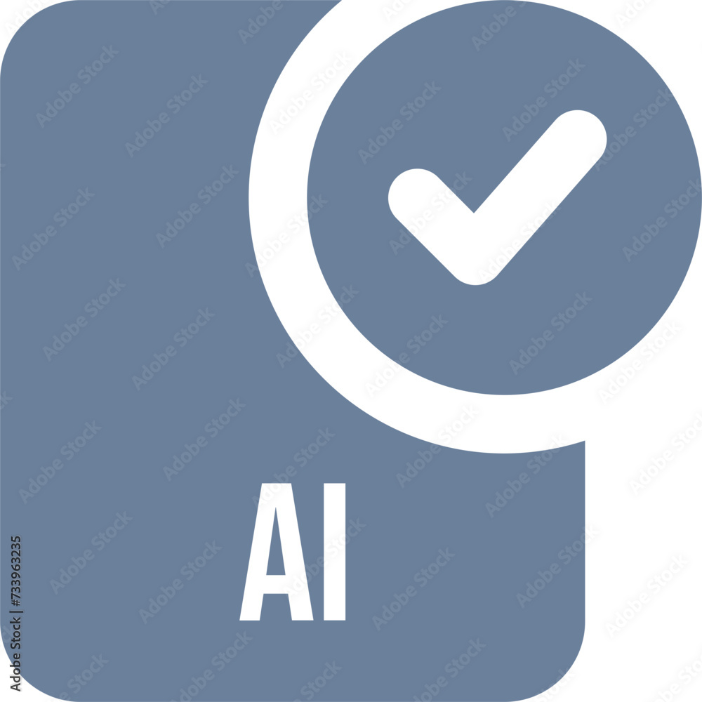 AI File icon with black checked mark AI File icon with black checked mark