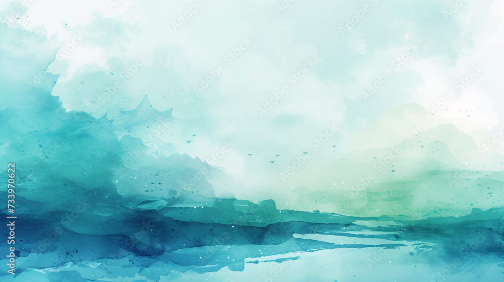 Dive into a Serene Aquatic Scene Illustrated by Abstract Watercolor Backgrounds, Infusing Your Designs with Soft Tones and Captivating Fluidity for a Calming and Harmonious Visual Experience.