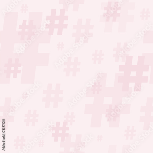 Social media hashtag red vector pattern