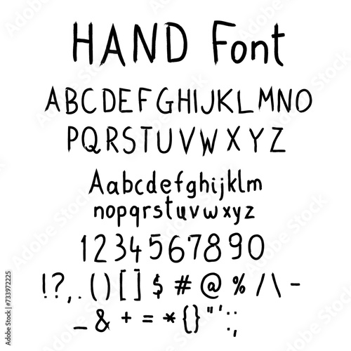 Handdrawn simple sketch font