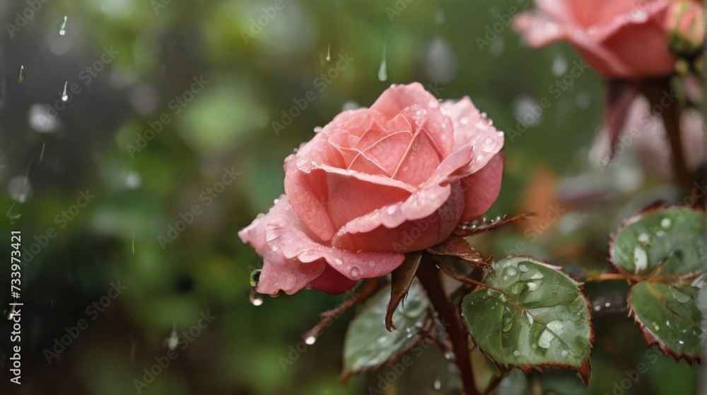 Single rose bush adorned with clusters of exquisite flowers Single rose bush adorned with clusters of exquisite flowers