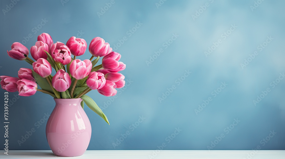 Tulips as the background, different color palettes and arrangements for diverse visual appeal Ai Generative