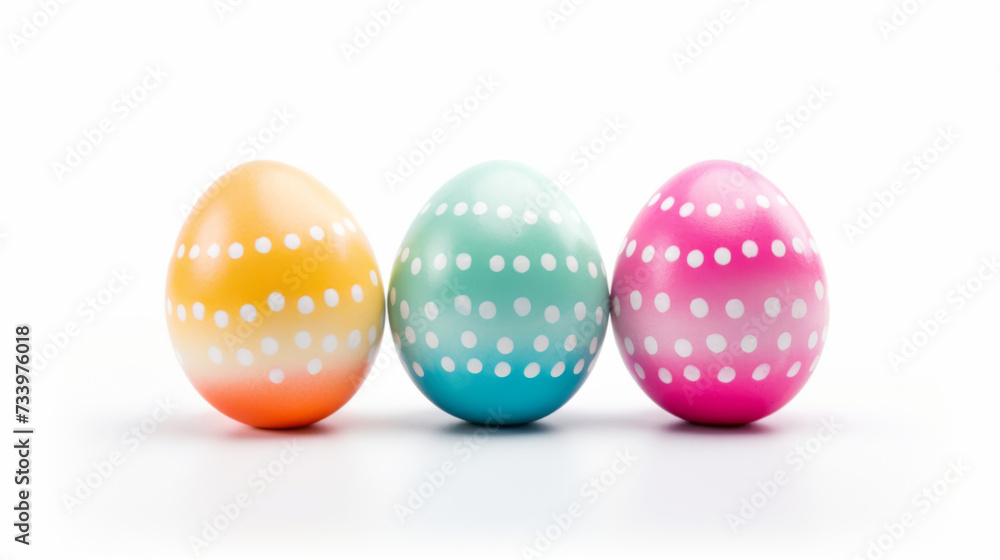 Classical Easter backgroud with eggs and flowers