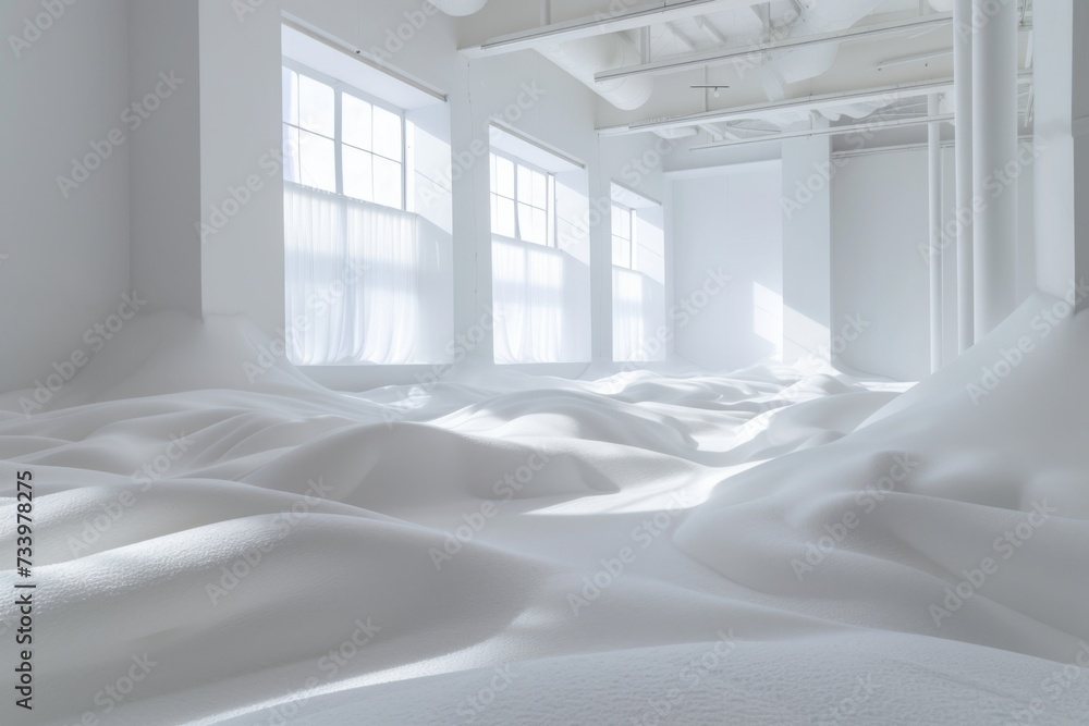 An image of an empty white room. An image of an empty white room.