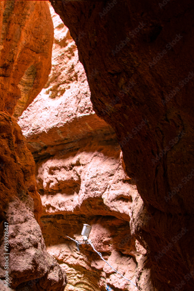 Pingshan Lake Grand Canyon, Zhangye City, Gansu Province - rock formation canyon landscape under clear sky