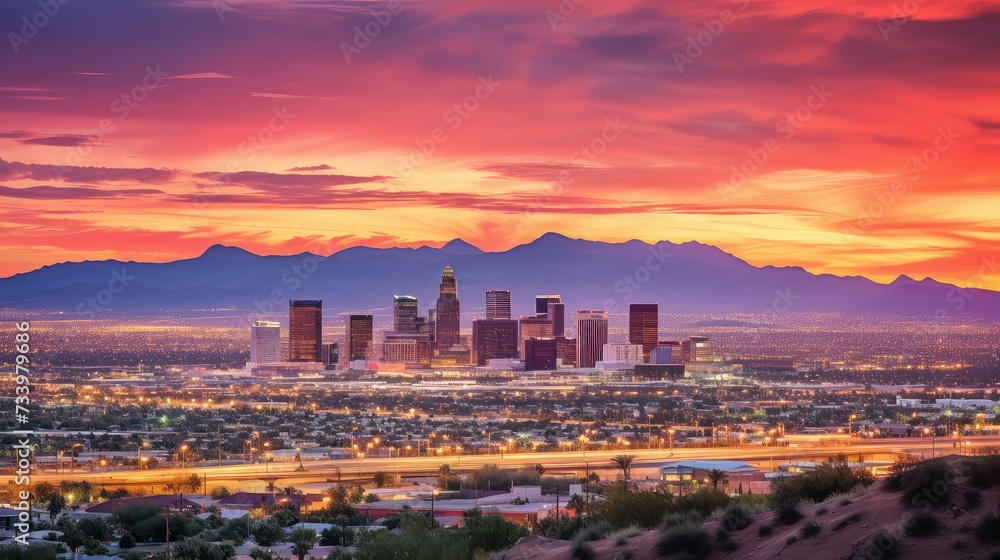 heat phoenix arizona skyline