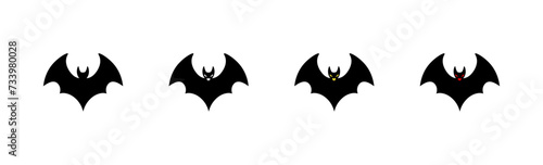 Bat icons set. Bat icon. Flat style. Vector icons