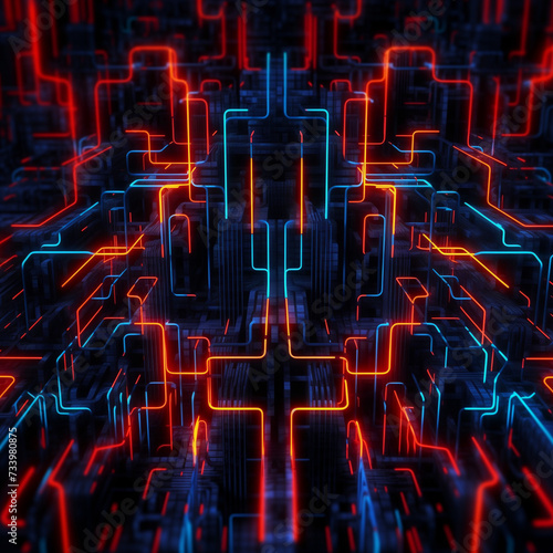 abstract technology background with code