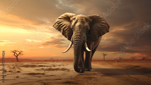 Walking Elephant © Fauzia