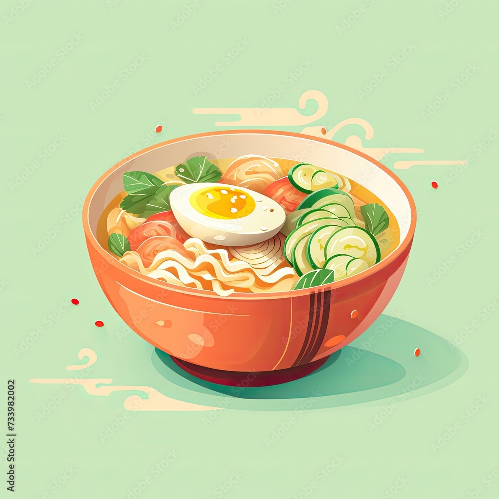 Vector Illustration of Ramen Bowl Vector Illustration of Ramen Bowl