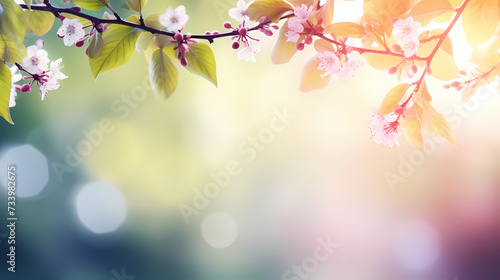 Spring background, green natural rustic background