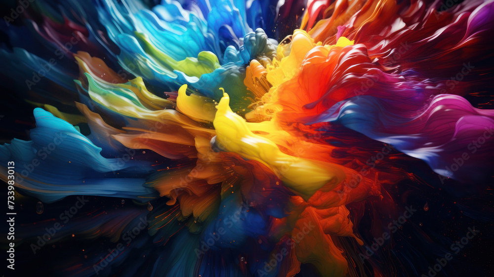 Naklejka premium A Mesmerizing 3D Abstract Multicolor Visualization