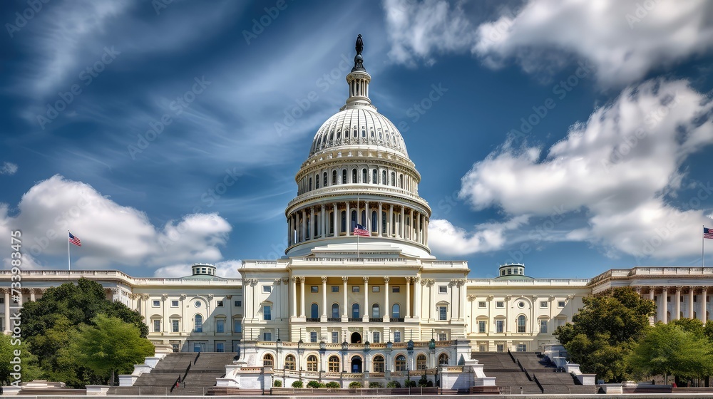 Naklejka premium government capitol building banner