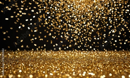 Glittering Bliss: Celebrate in Style with Gold Confetti background 