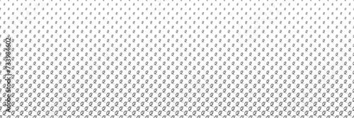 Blended  doodle black carrot line on white for pattern and background, halftone effect, Easter's day concept.