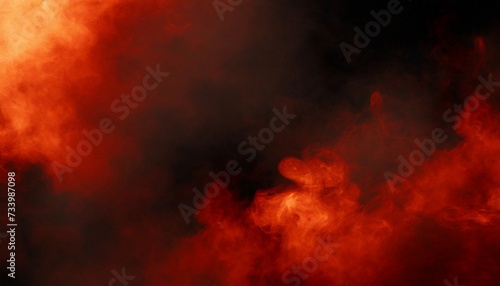 Abstract red smoke texture on black background.