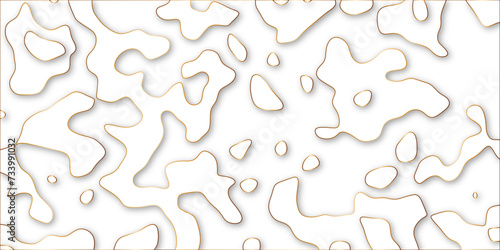 white paper and relief wave and cruve line paper cut background. soft white color seamless pattern, vector illustration, multi layer cutout banner design. topo counter map in 3d view.