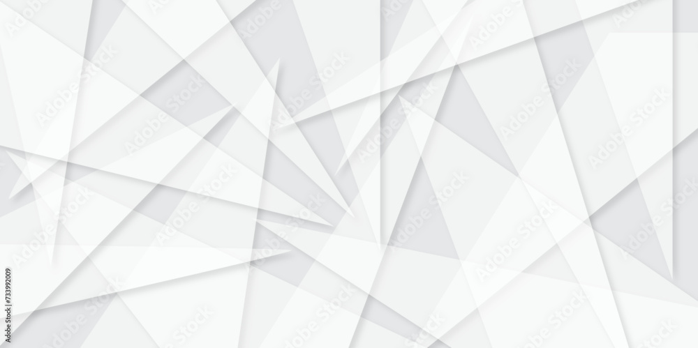 Abstract Minimal Geometric background with triangular bright light with soft shadows as pattern .White minimal line design.Abstract triangle lines shape modern white and grey geometric banner design. Abstract Minimal Geometric background with triangular bright light with soft shadows as pattern .White minimal line design.Abstract triangle lines shape modern white and grey geometric banner design.
