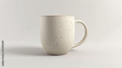 A clean mug showcased on a white background, presented in a 3D rendered mockup.