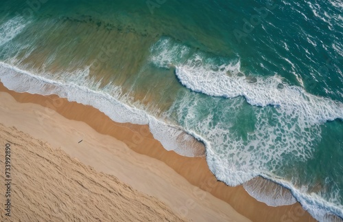 Drone Ephemeral: Aerial Glimpse into Ocean's Ethereal Dance